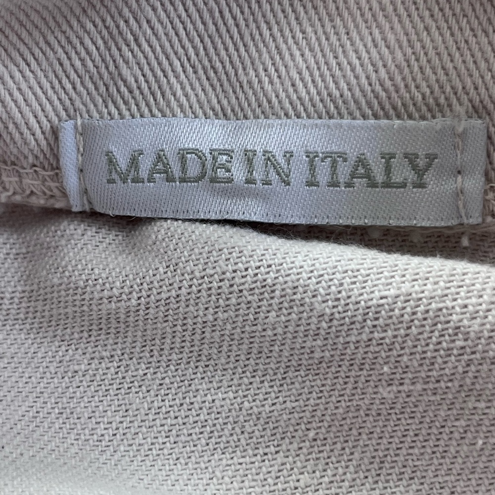 Cream Button-Up Jacket made and purchased in Italy. L/XL - Picture 5 of 10